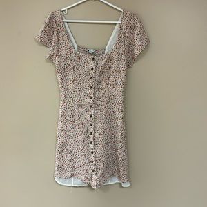 American Eagle size M mini dress button up, floral print
